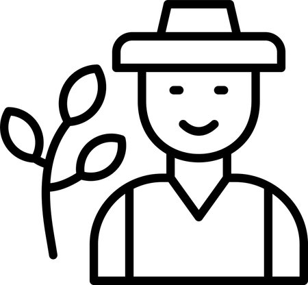 Farmer Line Icon Designのイラスト素材