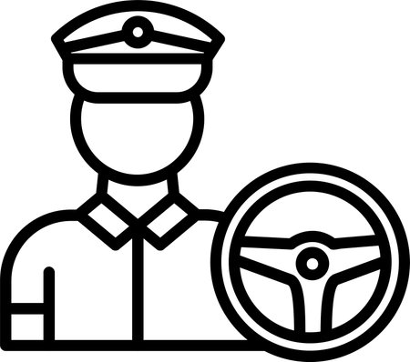 Driving Instructor Line Icon Designのイラスト素材