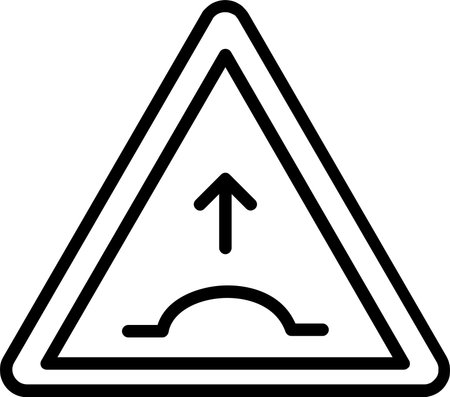 Speed Bump Line Icon Designのイラスト素材