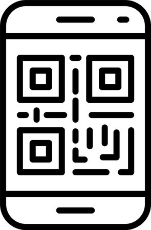 Qr Code Line Icon Designのイラスト素材