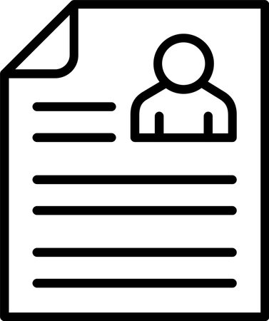 Resume Line Icon Designのイラスト素材