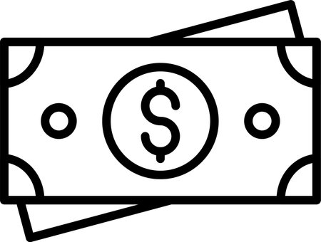 Dollar Line Icon Designのイラスト素材