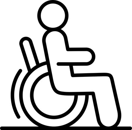 Disability Line Icon Designのイラスト素材