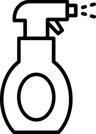 Water Spray Line Icon Designのイラスト素材