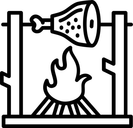 Cooking Line Icon Designのイラスト素材