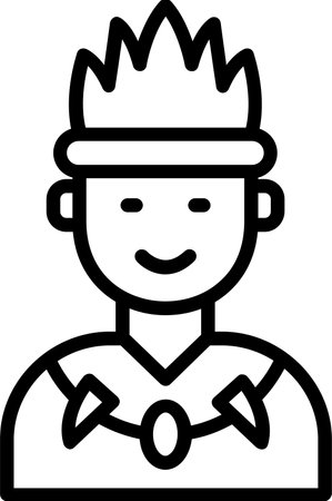 Tribe Line Icon Designのイラスト素材