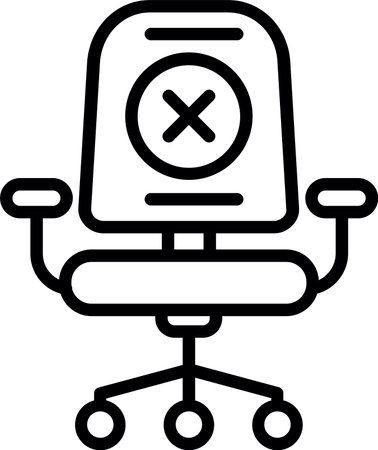 No vacancy Line Icon Designのイラスト素材