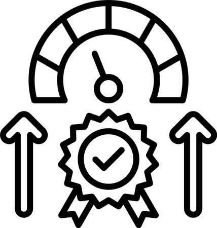 Quality control Line Icon Designのイラスト素材