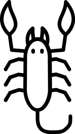 Scorpion Line Icon Design