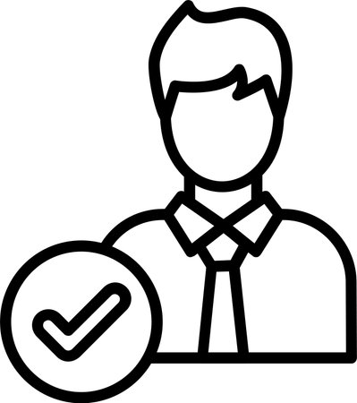 Candidate Line Icon Designのイラスト素材