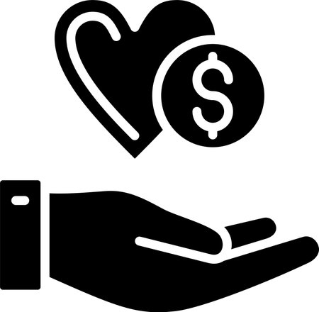 Charity Glyph Icon Designのイラスト素材