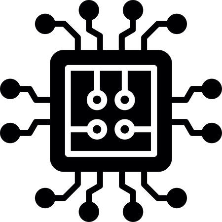 Circuit Glyph Icon Designのイラスト素材