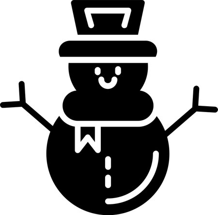 Winter Glyph Icon Designのイラスト素材