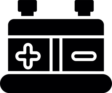 Battery Glyph Icon Designのイラスト素材