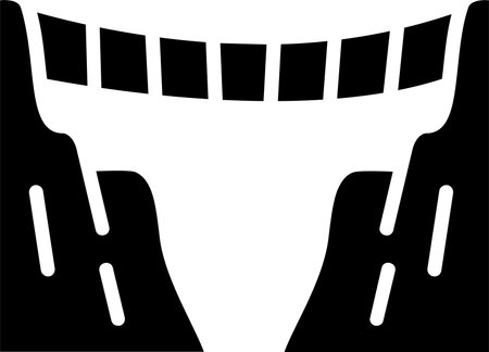 Bridge Glyph Icon Designのイラスト素材