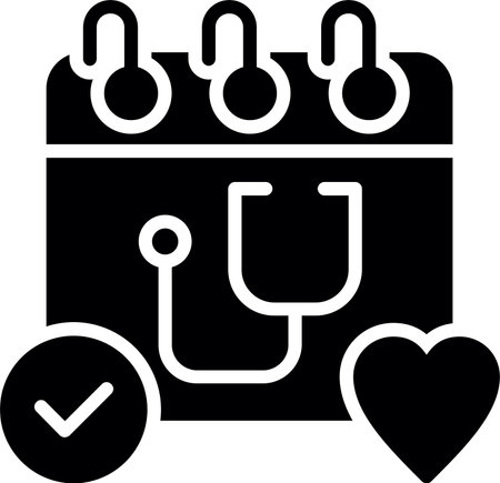 Doctor appointment Glyph Icon Designのイラスト素材