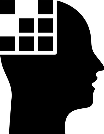 Dementia Glyph Icon Designのイラスト素材