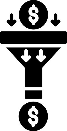 Sales PipeGlyph Glyph Icon Designのイラスト素材