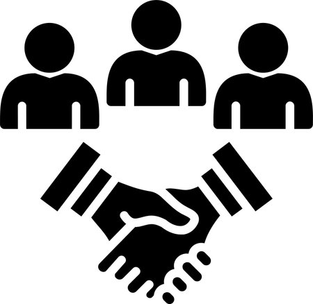 Agreement Glyph Icon Designのイラスト素材