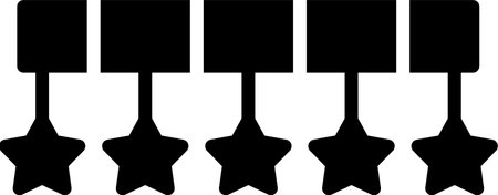 Stars Glyph Icon Designのイラスト素材