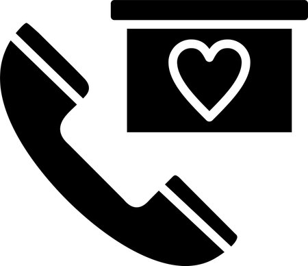 Telephone Glyph Icon Designのイラスト素材