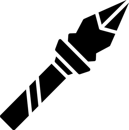 Spear Glyph Icon Designのイラスト素材