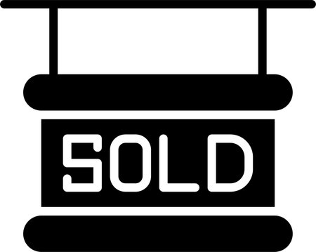 Sold Glyph Icon Designのイラスト素材