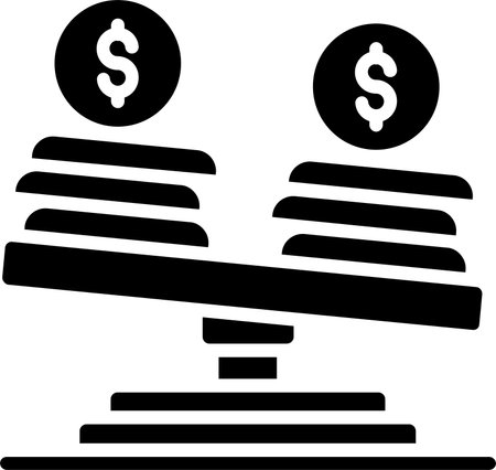 Imbalance Glyph Icon Designのイラスト素材