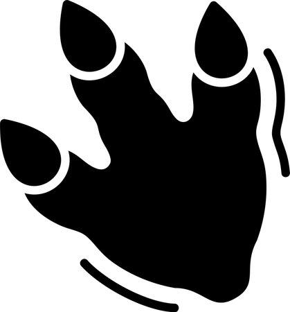 Footprint Glyph Icon Designのイラスト素材
