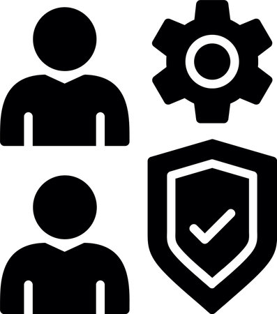 Protection Glyph Icon Designのイラスト素材