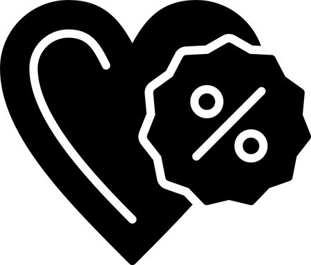Heart Glyph Icon Designのイラスト素材