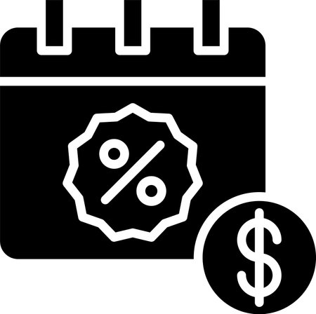 Calendar Glyph Icon Designのイラスト素材