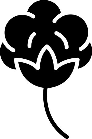Cotton Glyph Icon Designのイラスト素材