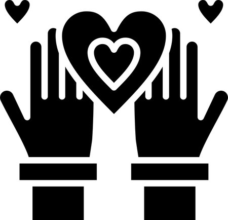 Charity Glyph Icon Designのイラスト素材