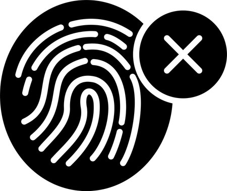 Denied Glyph Icon Designのイラスト素材