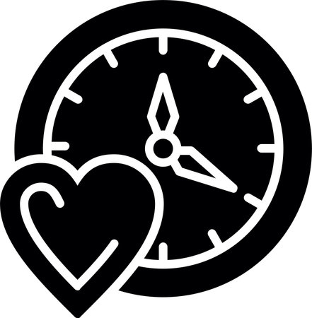 Love time Glyph Icon Designのイラスト素材
