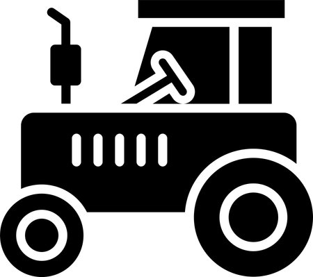 Tractor Glyph Icon Designのイラスト素材
