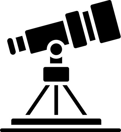 Telescope Glyph Icon Designのイラスト素材