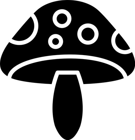 Mushroom Glyph Icon Designのイラスト素材