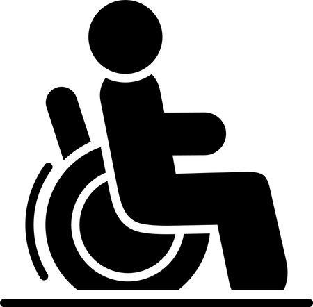Disability Glyph Icon Designのイラスト素材