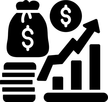 Rising Glyph Icon Designのイラスト素材