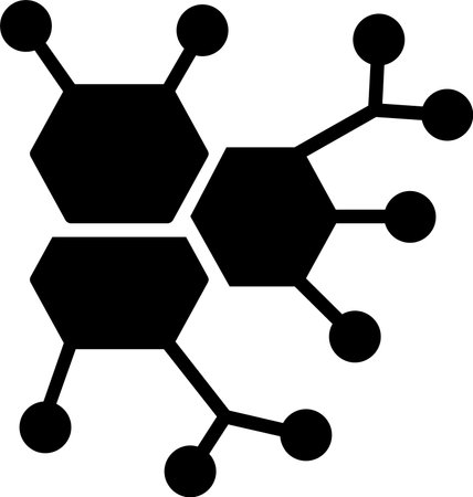 Enzyme Glyph Icon Designのイラスト素材