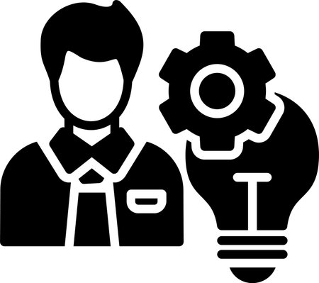 Skills Glyph Icon Designのイラスト素材