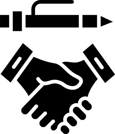Teamwork Glyph Icon Designのイラスト素材