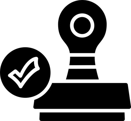 Stamp Glyph Icon Designのイラスト素材