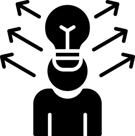 Ideas Glyph Icon Designのイラスト素材