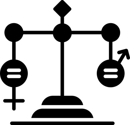 Gender Equality Glyph Icon Designのイラスト素材