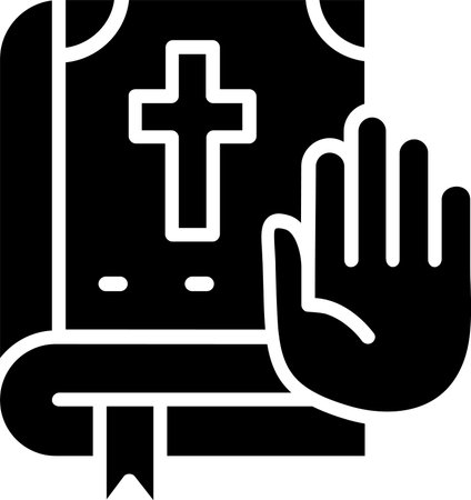 Oath Glyph Icon Designのイラスト素材