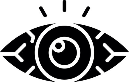 Red Eye Glyph Icon Designのイラスト素材