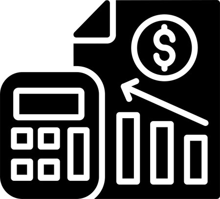 Accounting Glyph Icon Designのイラスト素材